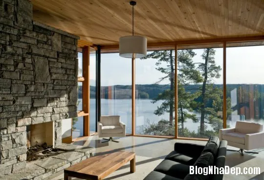 Ngôi nhà bằng gỗ bên bờ hồ yên bình Muskoka,Canada
