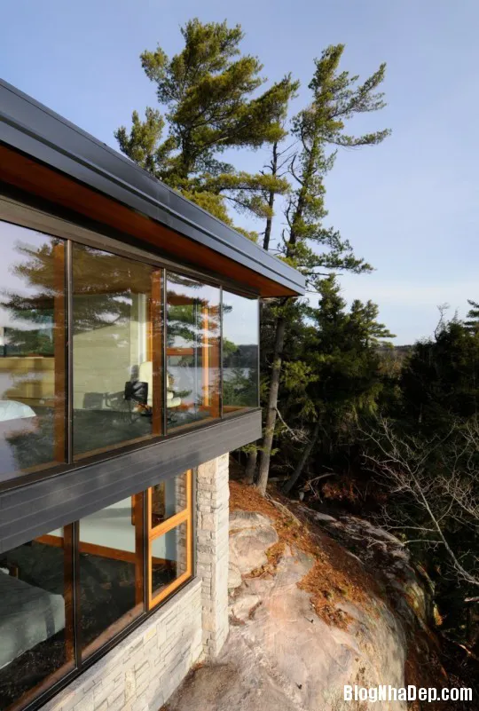 Ngôi nhà bằng gỗ bên bờ hồ yên bình Muskoka,Canada