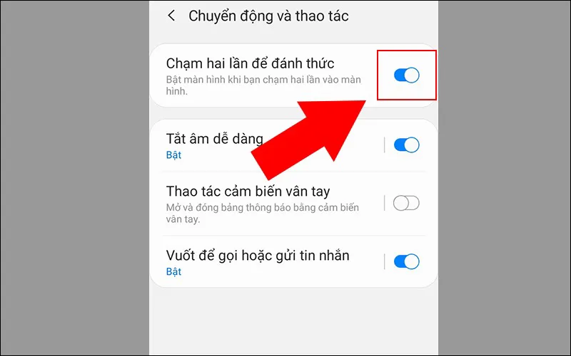 Cách để chạm 2 lần mở màn hình Samsung cực dễ