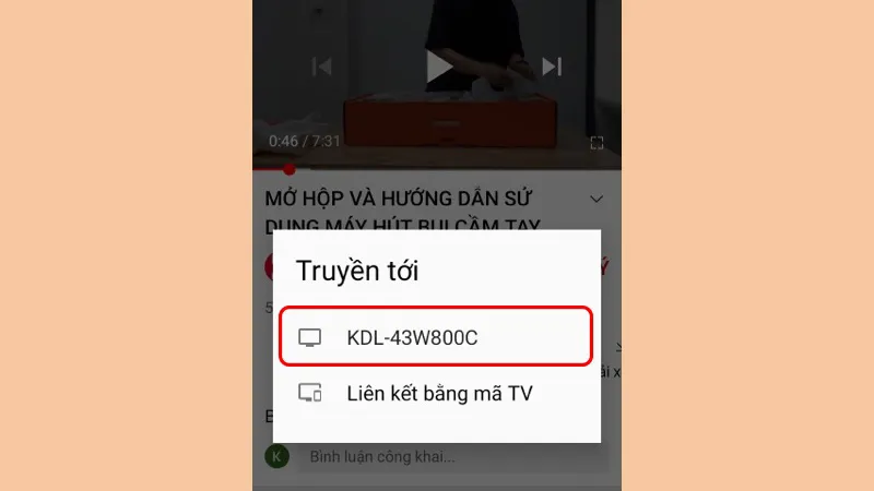Cách kết nối điện thoại với tivi qua Youtube cực đơn giản