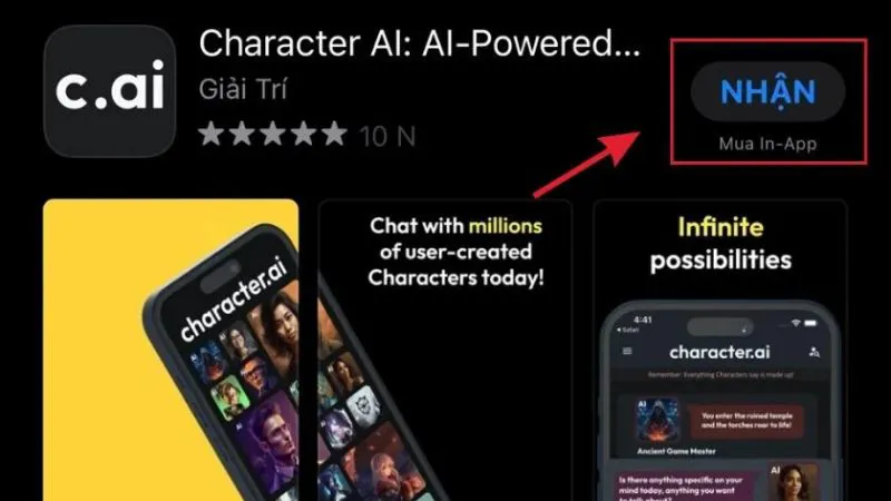 Cách tải Character AI tiếng Việt sử dụng trên iOS và Android