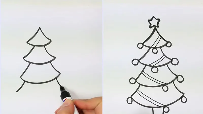Hướng dẫn cách vẽ thiệp Giáng sinh bằng tay vừa đẹp vừa dễ