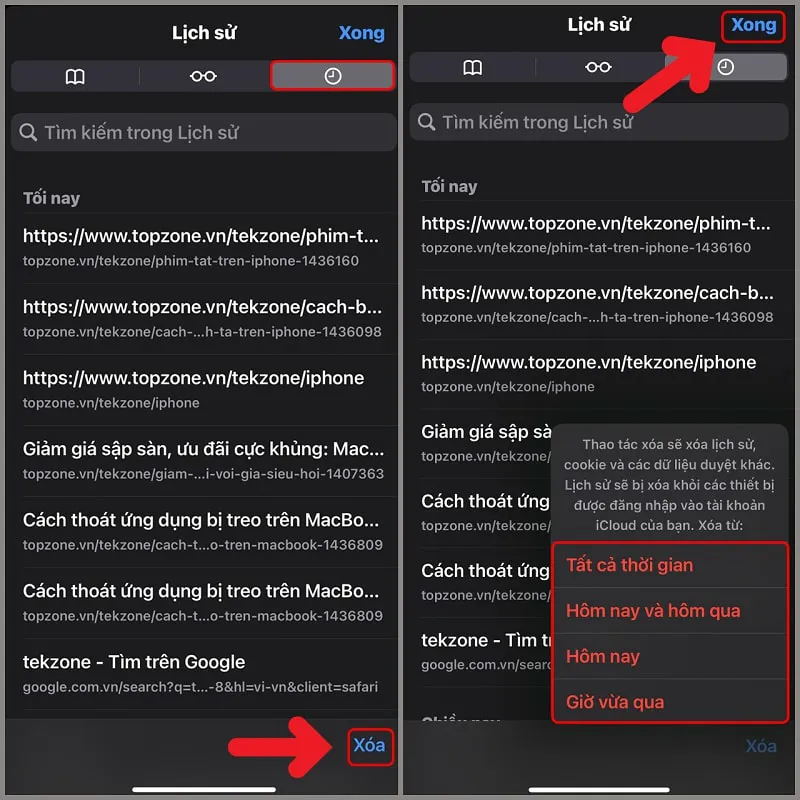 Hướng dẫn cách xóa lịch sử tìm kiếm trên Safari chỉ qua vài bước