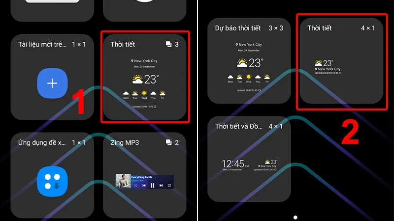 Hướng dẫn cài đặt thời tiết trên màn hình Samsung cực đẹp