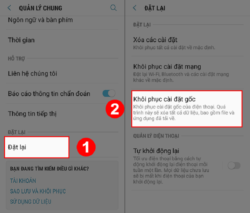 Hướng dẫn chi tiết cách khôi phục cài đặt gốc Samsung chỉ qua vài bước