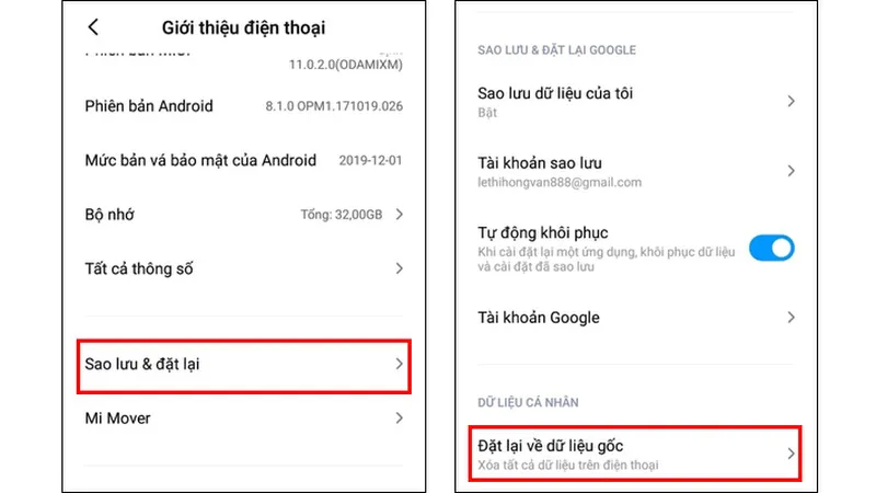 Hướng dẫn chi tiết cách khôi phục cài đặt gốc Xiaomi cực nhanh
