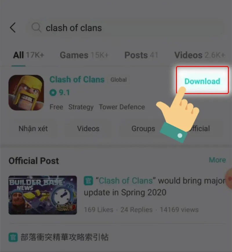 Hướng dẫn chi tiết cách tải Clash Of Clans trên iPhone, Android 2024